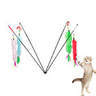 Metta le piume alle dimensioni sveglia dell'animale domestico dei giocattoli molli del gioco/giocattoli interattivi del gatto 55 * 1 cm fornitore