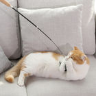 Bastone divertente ritrattabile del gatto, giocattoli interattivi del gattino con la maniglia di legno solido fornitore