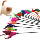 Bacchetta artificiale Colourful sveglia della piuma del giocattolo del gatto, giocattolo del collettore del gatto per il gattino fornitore