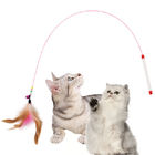 Il gatto interattivo variopinto gioca il gatto di Bell della piuma del cavo che solletica il bastone con il logo su misura fornitore