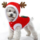 L'animale domestico di Natale copre il materiale del residuo di stoffa del cappotto incappucciato del cane con i modelli geometrici fornitore